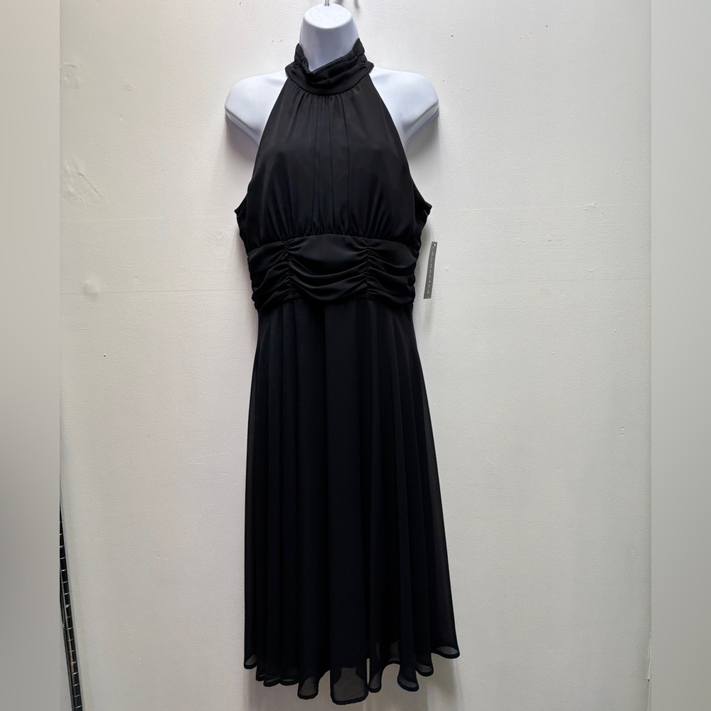 Connected Apparel choker neck black dress size 12
